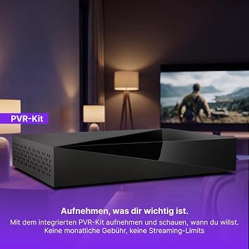 VU+ Zero 4K Combo Cable and Antenna Receiver Maximum Complete Package UHD 2160p Includes PVR Kit with 2TB Hard Drive - DVB-C/T2 Hybrid Tuner HDR10 HLG CI+ Slot Linux Enigma2 Black