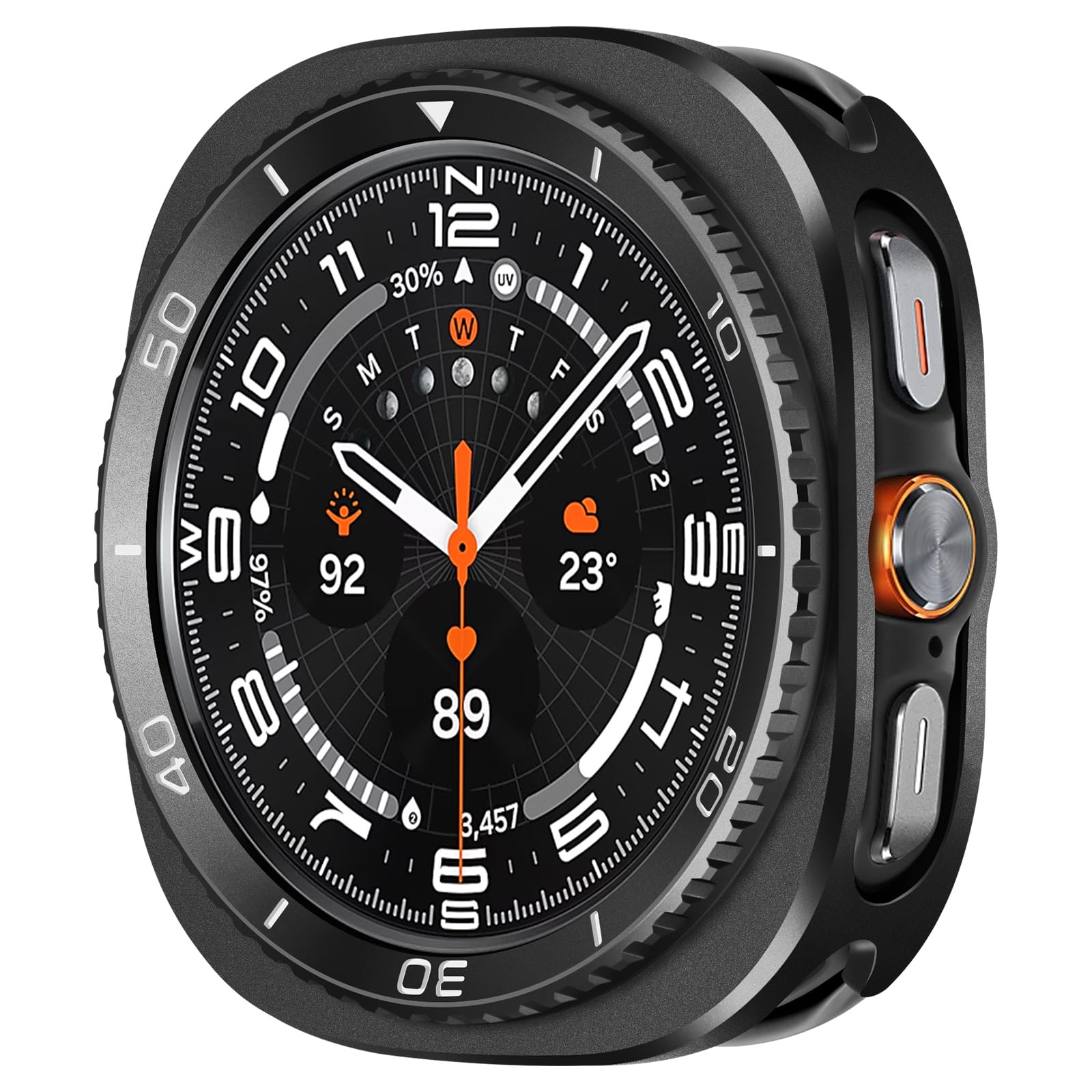 Funda compatible con Samsung Galaxy Watch Ultra 47mm parachoques resistente negro 7