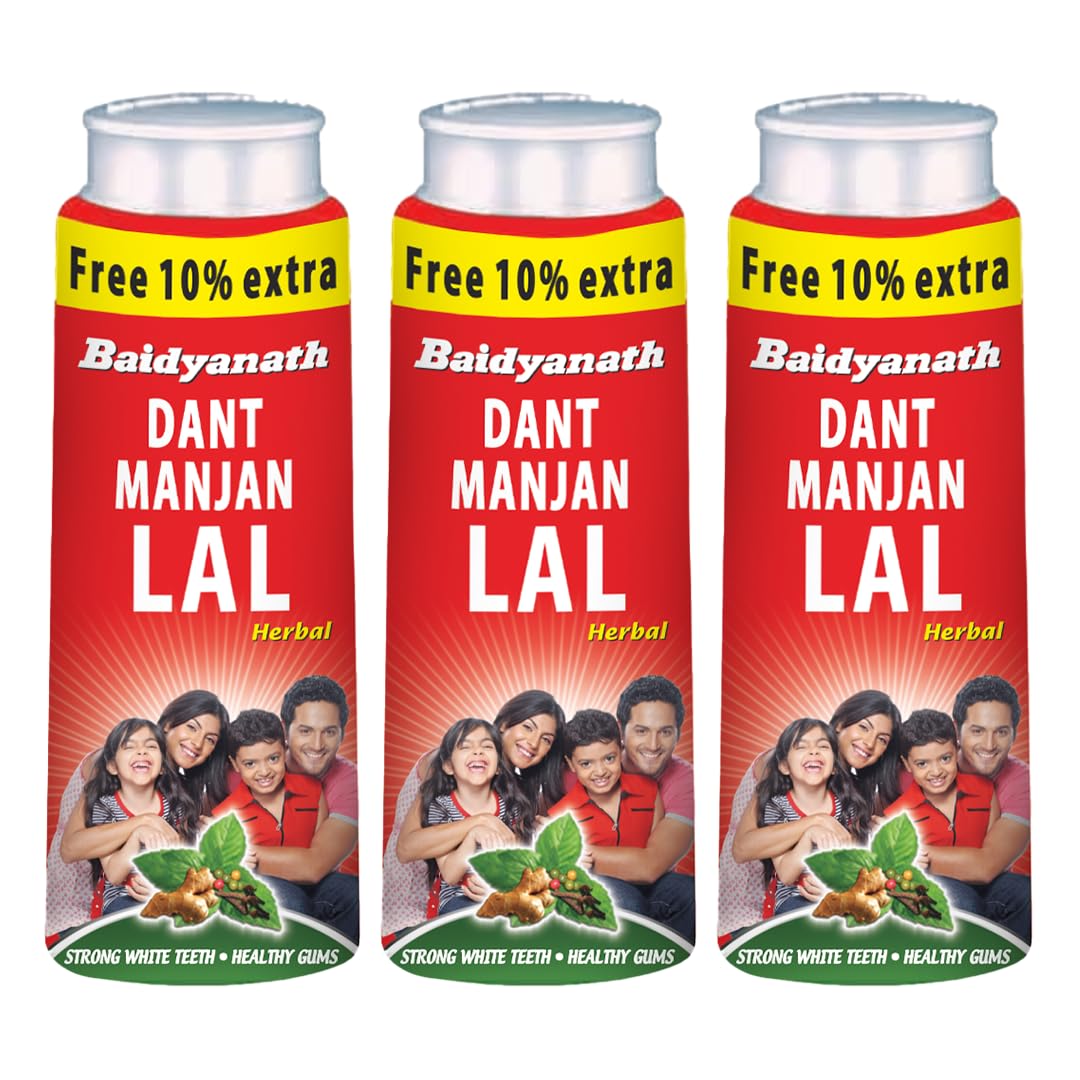Baidyanath Lal Dant Manjan - 220 g (Pack of 3)-image-31