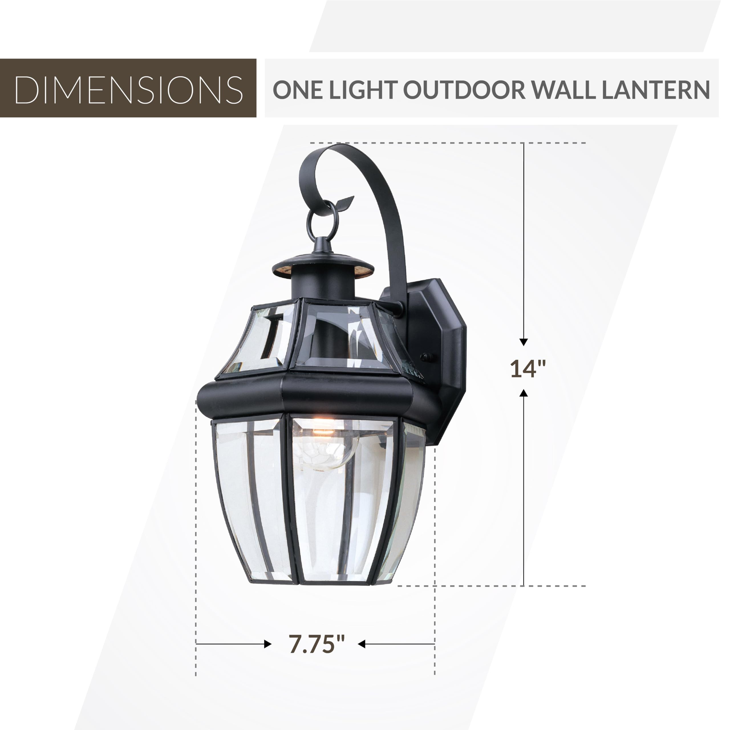 Generation Lighting 8067-12 1-Light Lancaster Outdoor Wall Lamp
