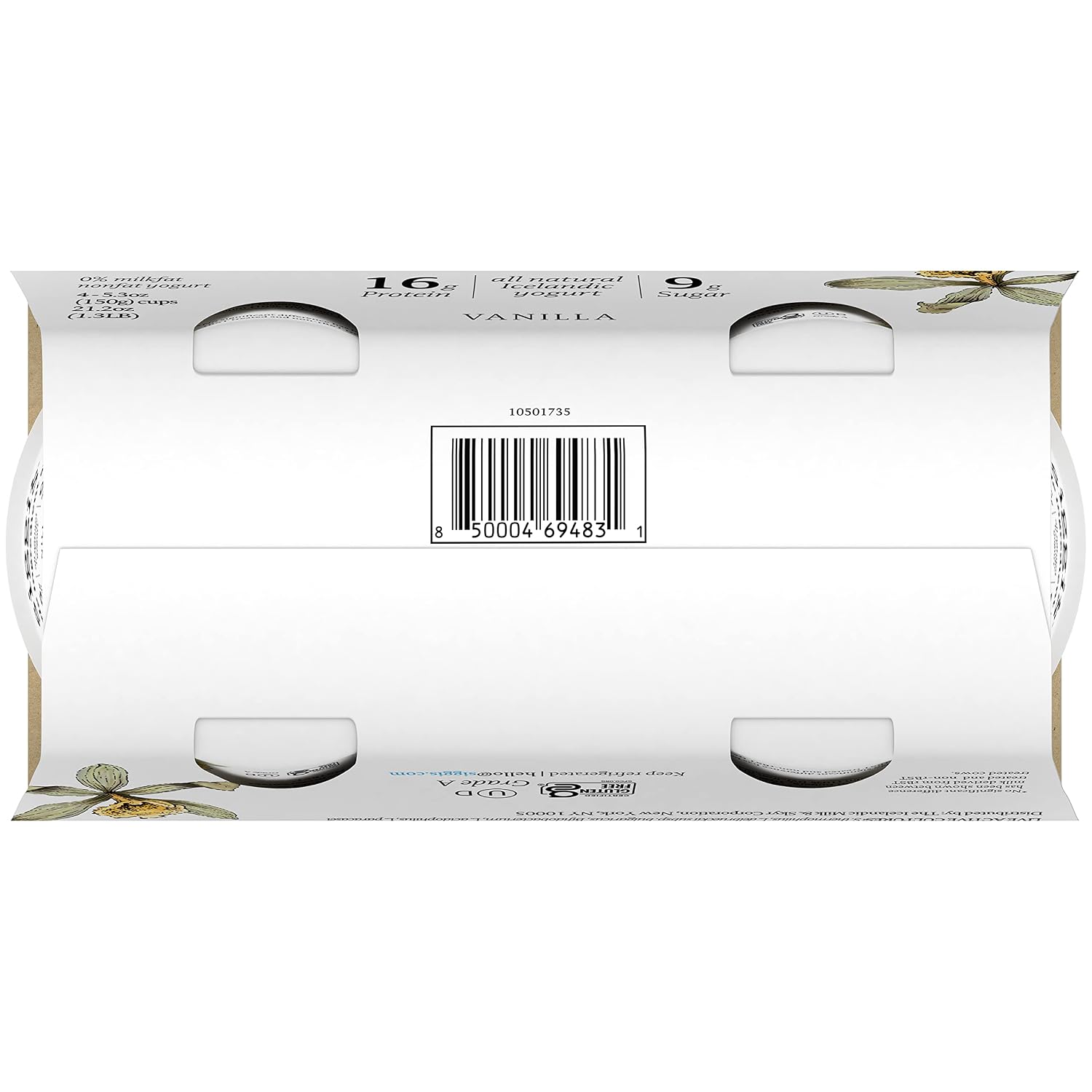 Siggi's Vanilla Non Fat Yogurt 4 Pack, 21.2 OZ