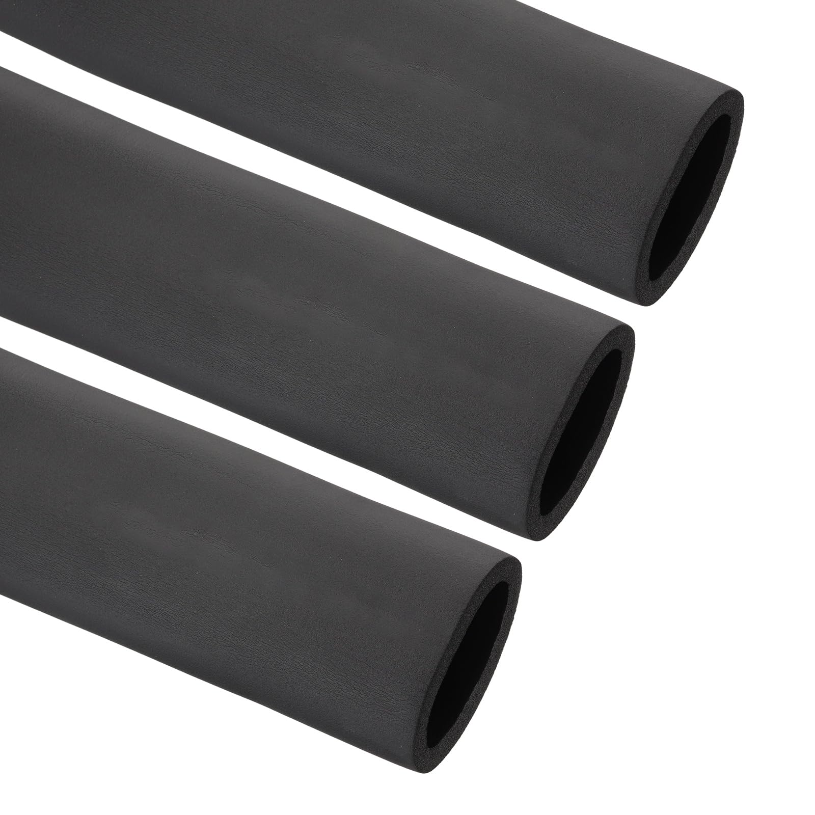 PATIKIL Aislamiento de Tuberías, 3Pcs Espuma Tubo Térmico Aislante, 1.8m Barra Enrollable para Cubierta de Tuberías Suaves para Conductos de Aire Acondicionado HVAC, 43mmx61mmx9mm Negro