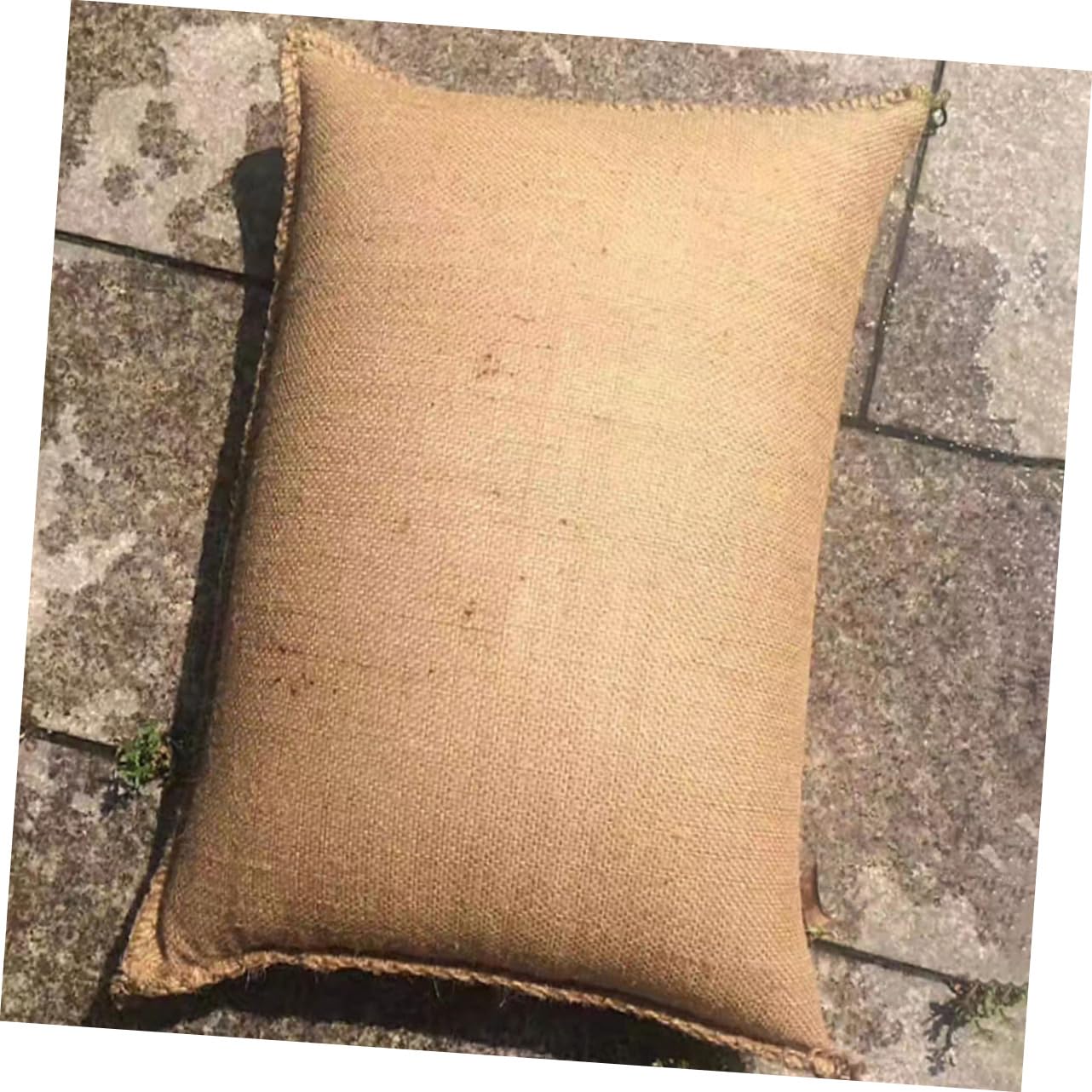 5 Sacchi di Iuta Riutilizzabili per Controllo Allagamenti e Giardinaggio, Materiale Burlap Estremamente Resistente per Uso Domestico e Stoccaggio Rifiuti