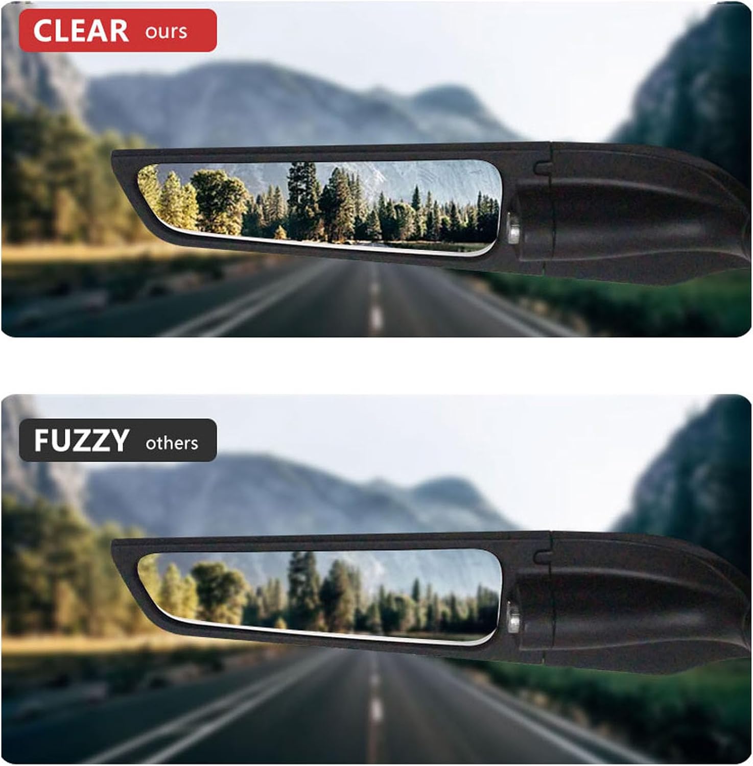 Motorcycle Adjustable 360° Rearview Mirrors Wind Wing HD Side Mirrors Fit for Kawasaki ZX6R ZR7 ZX9R ZX10R ZX14R ZX25R ZX636 ZZR600 ZZR1200 ZZR1400 ER6F Ninja 1000 H2 H4