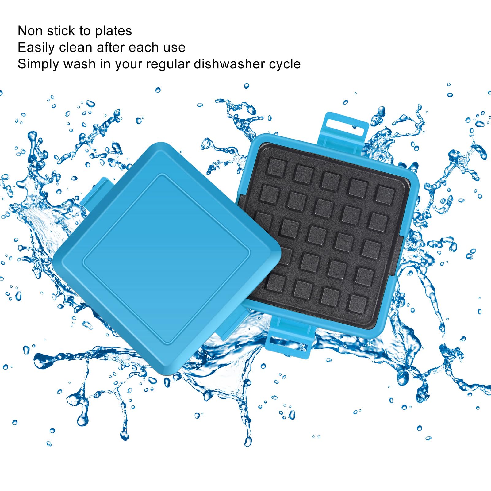 Microwave Sandwich Maker, Microwave Toastie Maker Panini Press, Microwave Toaster Grilled Cheese Maker, NO Electricity, Fast Heat, Dishwasher Safe, Breakfast Maker (Blue)