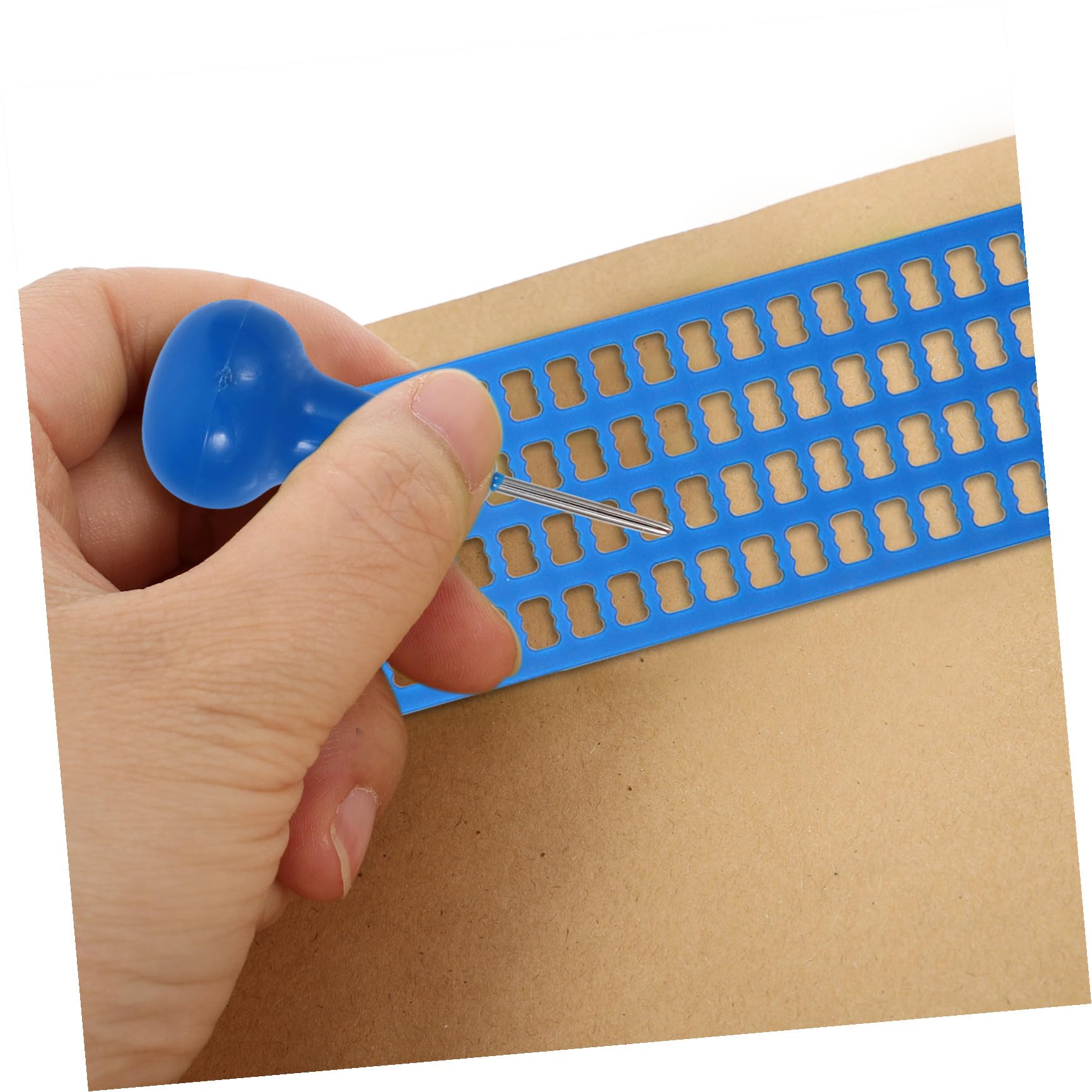 Kit per Scrittura Braille Tavoletta Blu in Plastica, Stilo Portatile Facile da Usare per Non Vedenti, per Apprendimento e Pratica Quotidiana