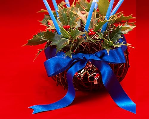 Miniatura 330 de Cinta de satén verde esmeralda de doble cara de 1-1/2 pulgadas x 50 yardas, cinta de poliéster verde esmeralda para envolver regalos, muy adecuada