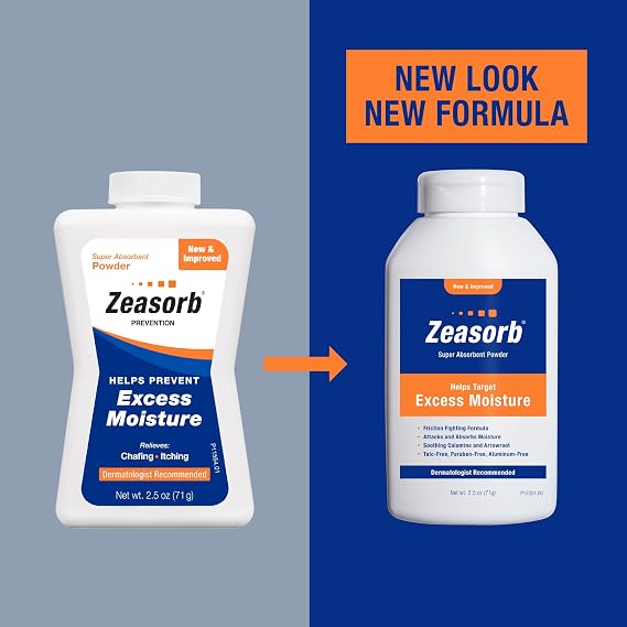Zeasorb Super Absorbent Powder, Excess Moisture Powder, 2.5 Oz