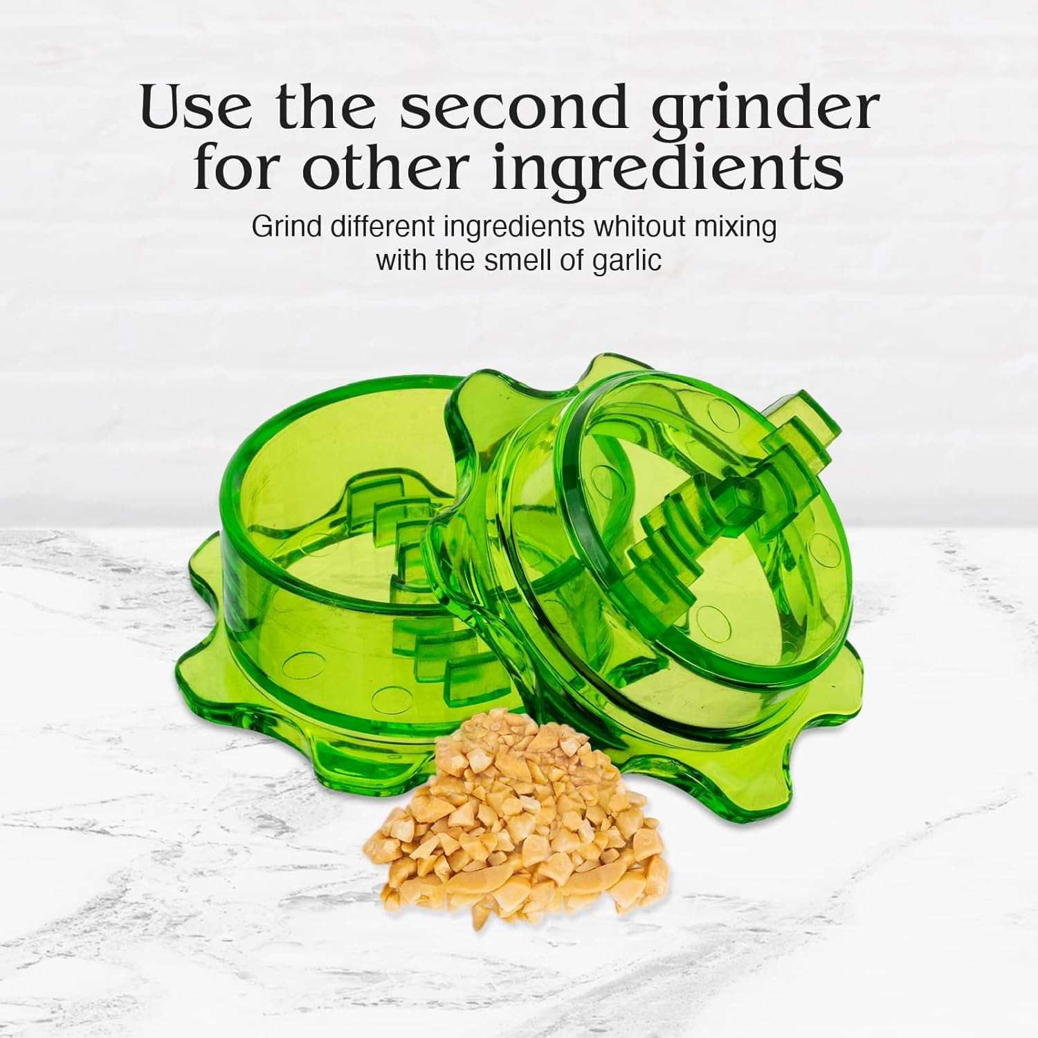 Angel's Peel ラウンジミンサー 手動で簡単な食事の準備 - ニンニク、生姜、ハーブ、ナッツのミンチ用キッチンツー