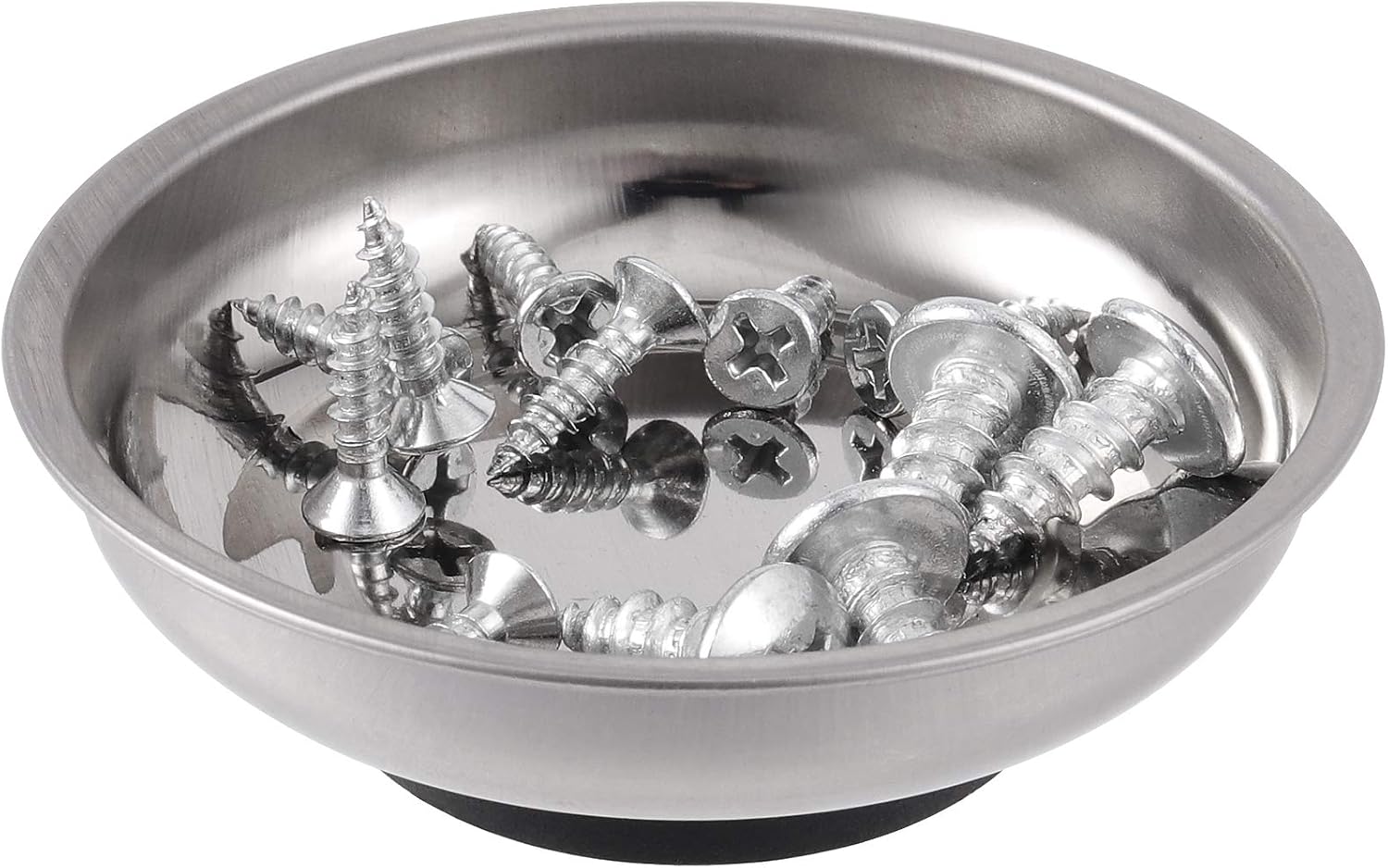 8 Pack 3 Inches Magnetic Bowls, Round Magnet Trays, Stainless Steel Magnetic Parts Tray Set for Gathering Bolts, Screws, Nuts, Ideal for Workshop, Garage, Home