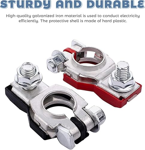Miniatura 4 de Conectores de terminal de batería, accesorios de automóvil, impermeables y a prueba de polvo, terminales de batería positivos y negativos con parte