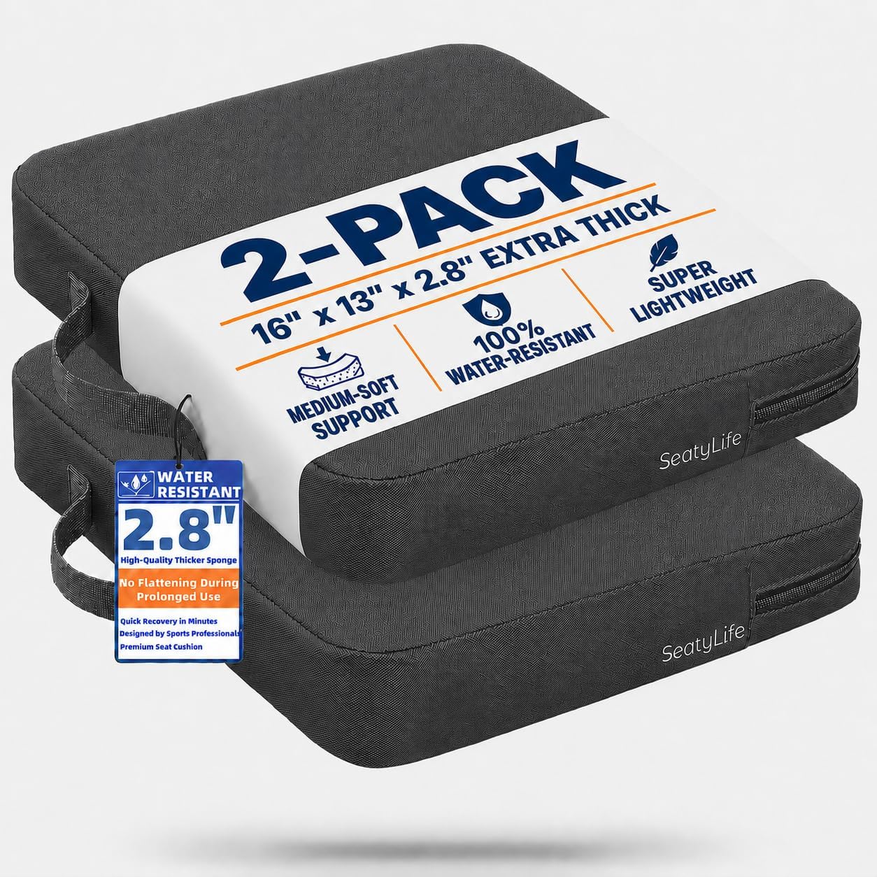Extra Thick Stadium Seat Cushion - Bleacher Seat Cushion, Stadium Cushion