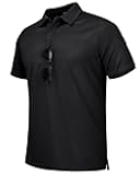DEMEANOR Mens Golf Polo Shirts Short Sleeve Tennis Sports Tactical Business Casual Athletic Polos Collared Shirt