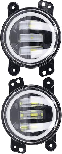 Yuecoom 10-30V Angel Eyes Light 30W 3000LM LED Antibrouillard Avant pour Voiture Camion Fourgon Remorque Universel - 9
