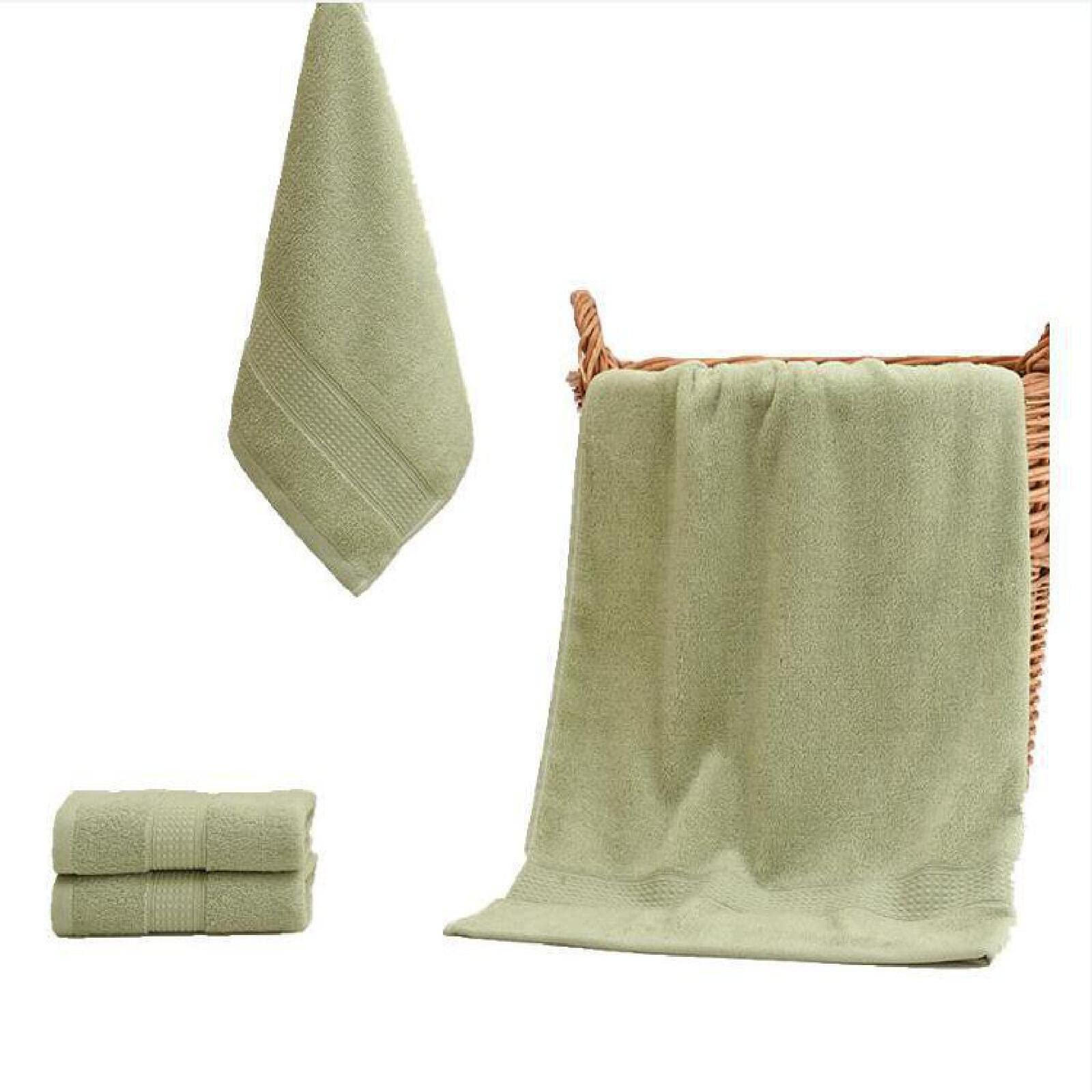 Caja de regalo de 3 Piezas, juego de toallas lisas, toallas 100% algodón de fibra larga, marrón, 70 x 140 + 33 x 72 + 34 x 34 cm,Toalla de baño grande marron,altamente absorbentes Suave y Grueso