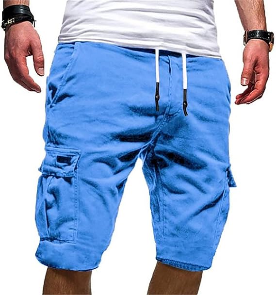 Athletic Shorts Men Men's Summer Casual Outdoors Patchwork Pockets Overalls Sport Tooling Shorts Pants Shorts