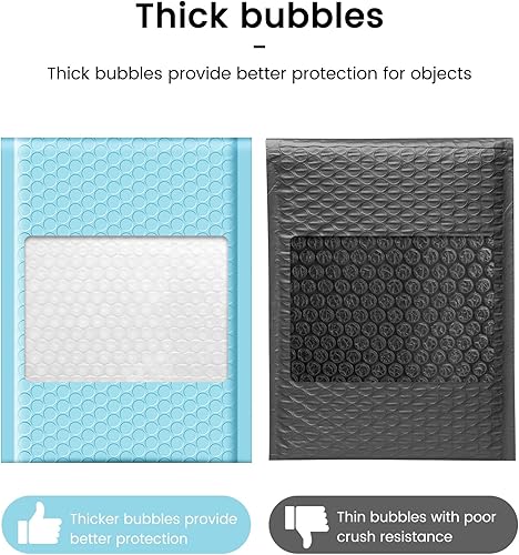 Miniatura 211 de GSSUSA - Sobres acolchados de polietileno de 6” x 10”, sobres de burbujas, bolsas sobres para envíos de pequeños paquetes, bolsa de envío, paquete