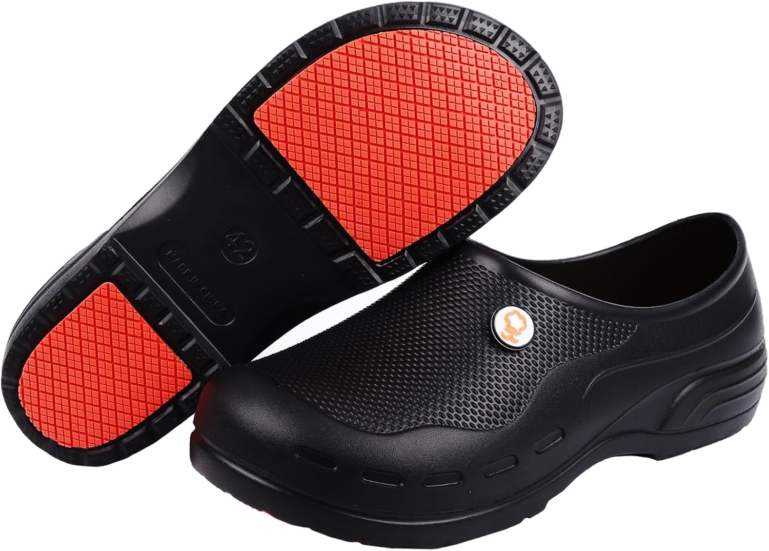 Chef Shoes for Men & Women, Non Slip Waterproof Kitchen Clogs, Oil Resistant Slip On Work Shoes, Lightweight Closed Toe Nursing Shoes for Restaurant, Healthcare, Garden, Cleaning