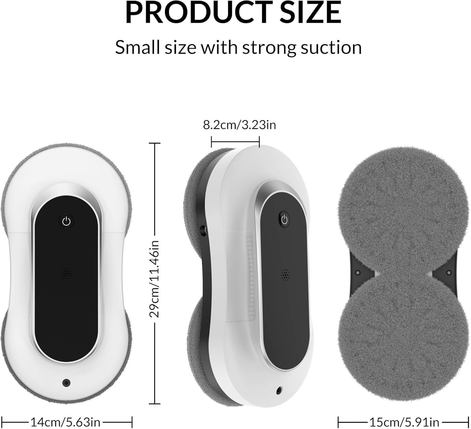 Smart Winbot,Window Cleaning Robot with Dual Water Spray, Automatic Window Cleaner Robot for Windows/Tiles/Glass Door,3000Pa Suction Power, Edge Detection Technology,APP&Remote Control Washer