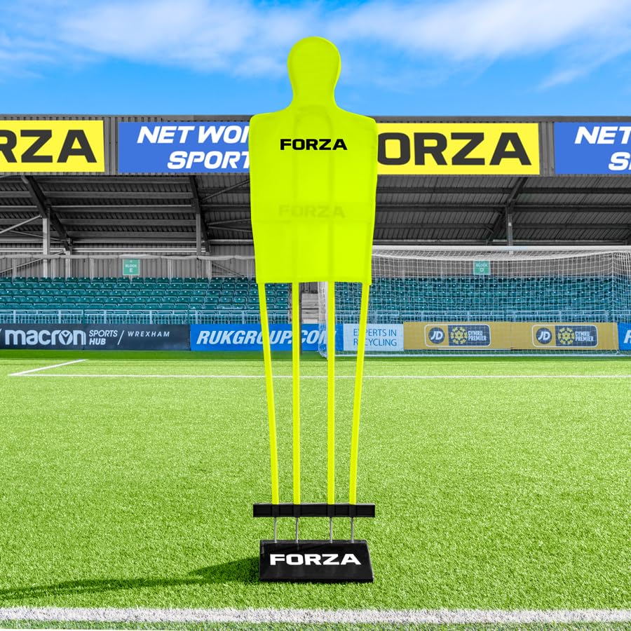 FORZA Lot de 4 mannequins à coup franc | Tissu polyester de qualité supérieure – Compatible avec les mannequins Senior, Elite HD et Airflow – [Mannequins non inclus] (jaune)
