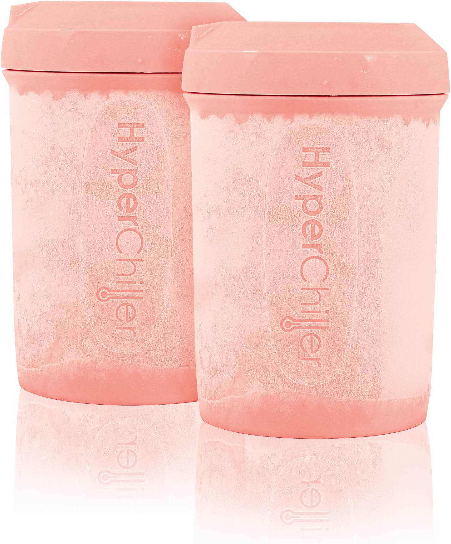 HyperChiller EBC-1023RG 2-Pack Patented Coffee Beverage Cooler, Ready in One Minute, Reusable for Iced Tea, Wine, Spirits, Alcohol, Juice, 12.5 OZ, Rose Gold