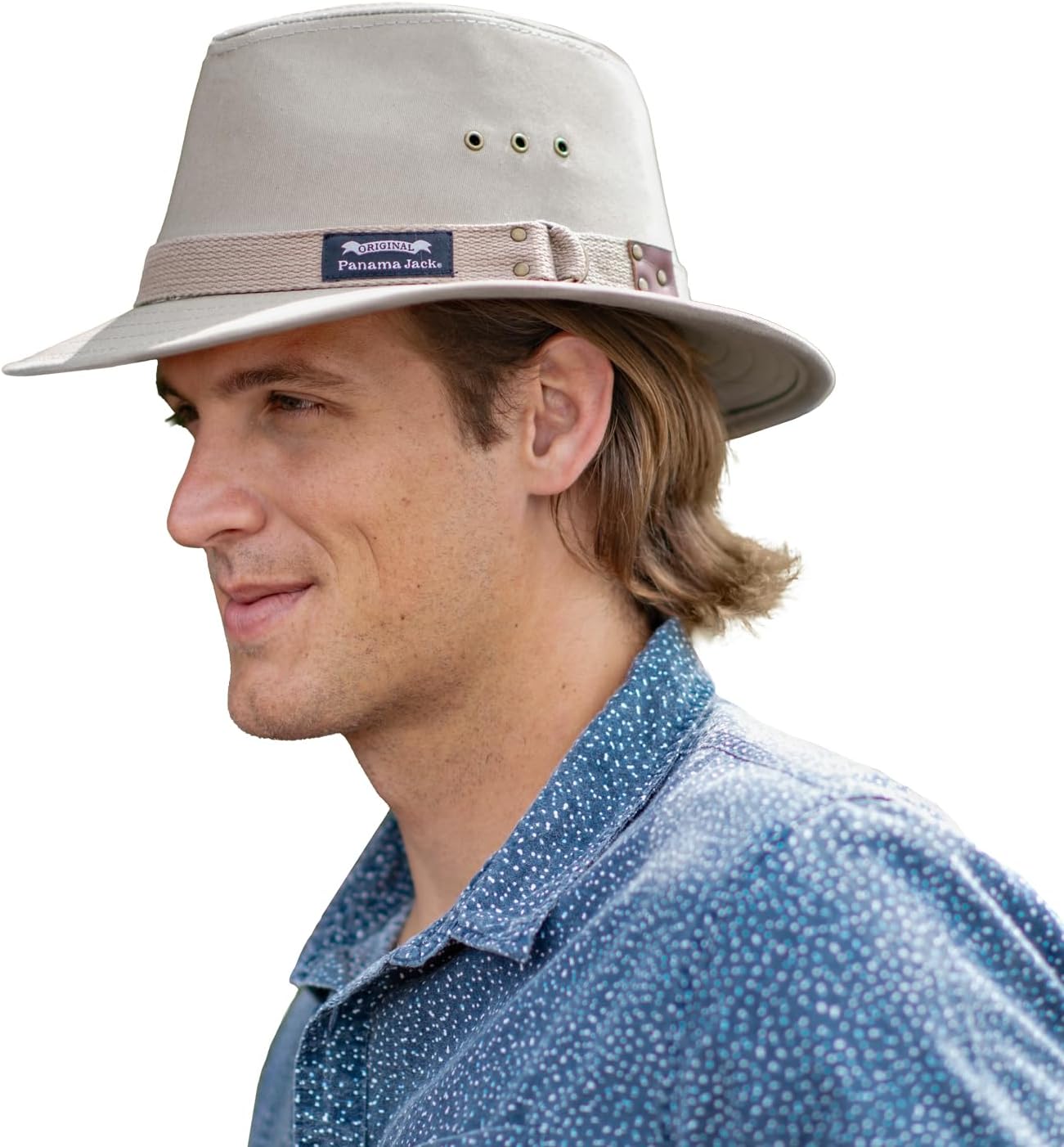 Panama Jack Men's Original Canvas Safari Sun Hat, UPF 50+ Sun Protection Cap, 2.5" Brim - Image 8