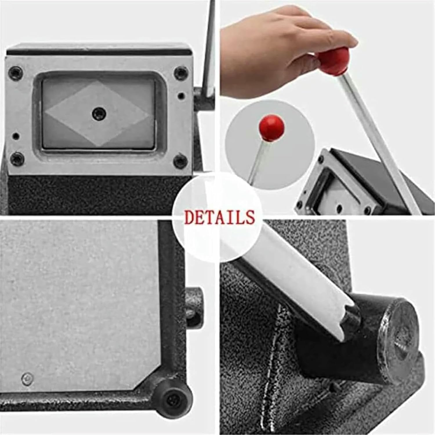 Heavy-Duty Document Fillet Cutting Machine, Manual PVC Card Round Corner Die Cutter, Cast Iron Body Stable and Durable, for Laminate-Free Card, Photo, Bank Card~/