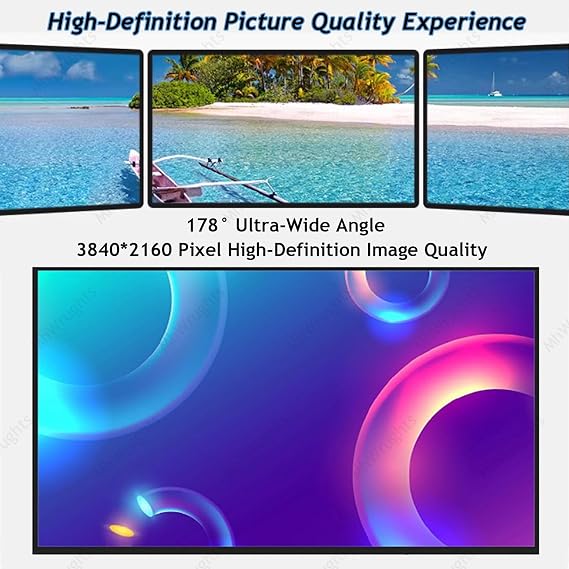 Commercial LCD Monitor, Slim Frameless Digital Kiosk with Smart Split Screen, 3840 x 2160p HD Screen, Supports WiFi/USB, Photos/Videos Can Be Played In A Loop NetworkVersion