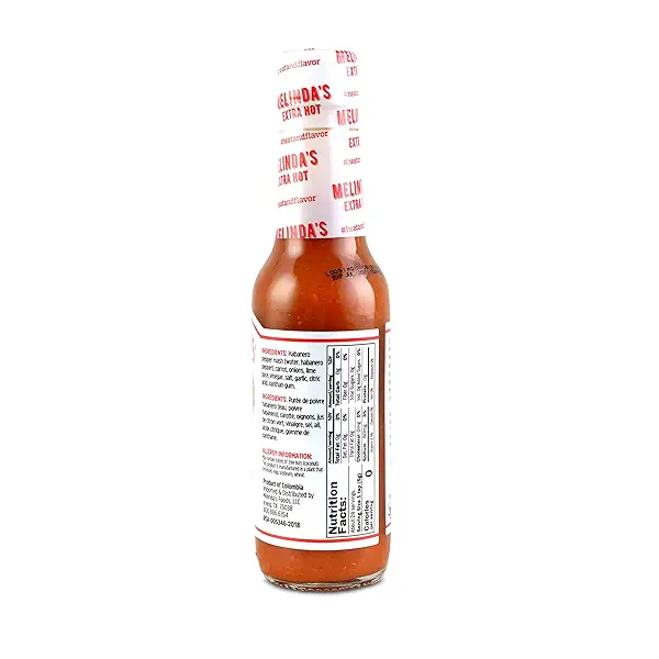 Melinda’s Original Habanero Extra Hot Sauce - Gourmet Habanero Hot Sauce - Made with Fresh Peppers, Carrots, Onion, Vinegar & Garlic - Keto, Vegan, Gluten Free - 5oz, 4 Pack 5