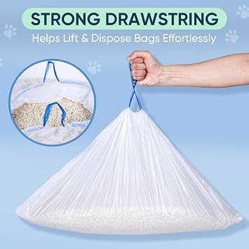 160 Count Cat Litter Box Liners Compatible with PetPivot AutoScooper 11/12 & Cumrige & Fsitego & Fumoi Self Cleaning Litter Box, Cat Litter Liners for Automatic Litter Box, 25.98 x 11.81