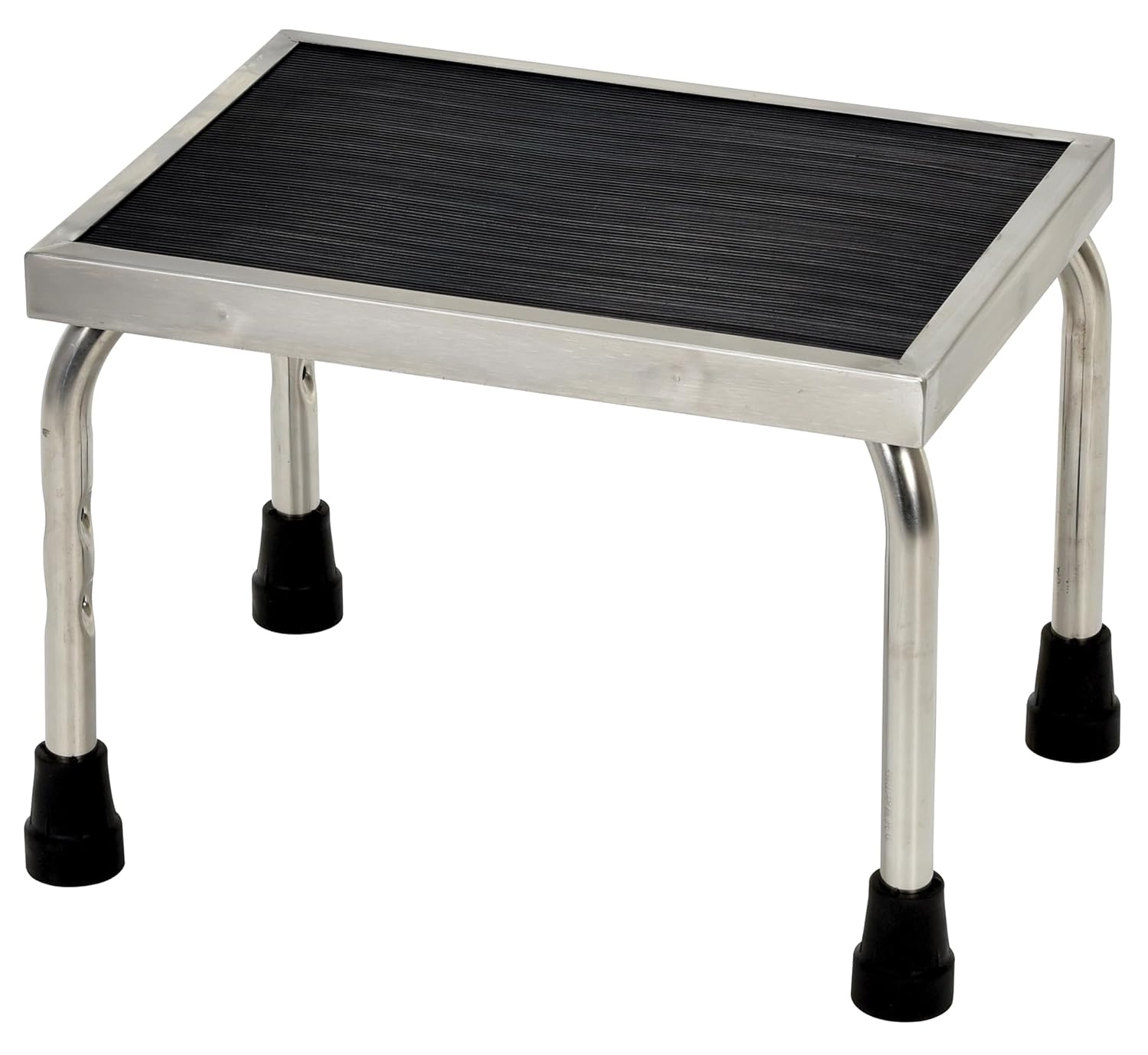 Vestil FT-SS-1 Stainless Steel Foot Stool 11-1/4 in. x 15 in. x 11 in. 250 Lb. Capacity Silver