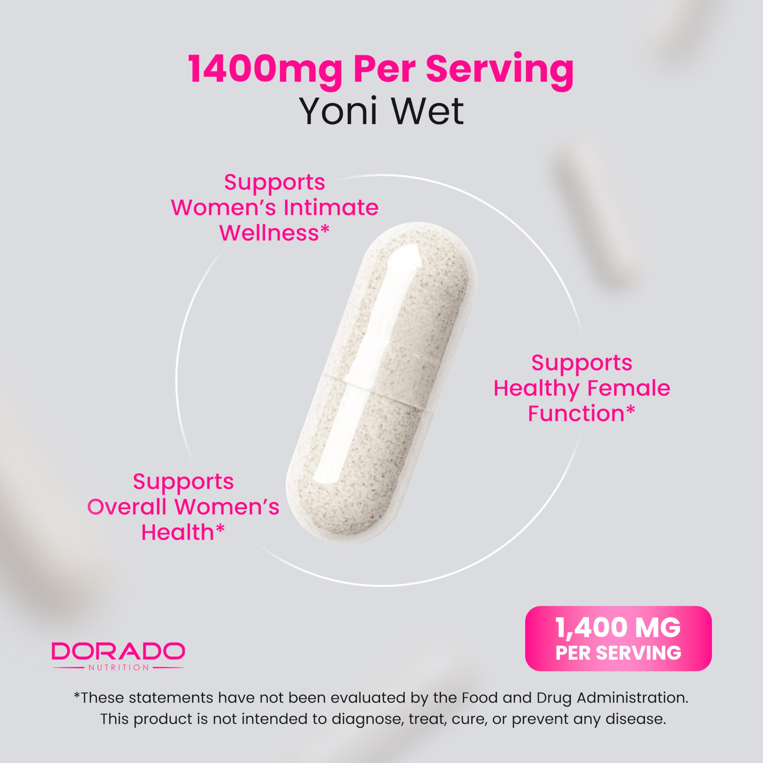 Vaginal Moisturizer & Dryness Supplement (150 Capsules) Support Vaginal Wetness & Health - Female Lubrication - Made in USA - Vegan, Non GMO, 3rd Party Tested - Best Product - 2.5 Month Supply