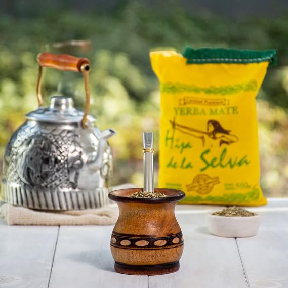 Hija de la Selva Yerba Mate Traditional Loose Leaf Tea 500g (1.1 lb) | Barbacua Flavor | Sustainably Grown in Argentina | Naturally Aged 2 Years | Gluten-Free, Vegan, Agrochemical-Free