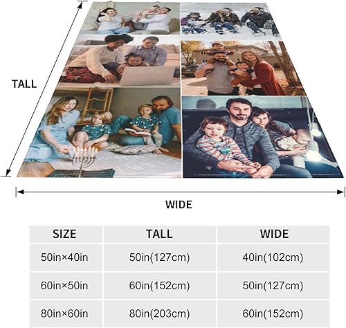 Miniatura 9 de Mantas de franela personalizadas, collage de fotos, mantas de ropa de cama personalizadas para la familia, día de la madre, regalo de cumpleaños (4