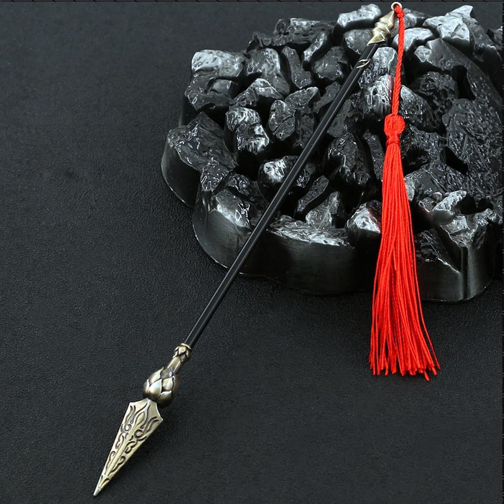 1/12 Scale 8.66'' Chinese Halberd Fire-Tipped Spear Model for 6'' Action Figure Custom
