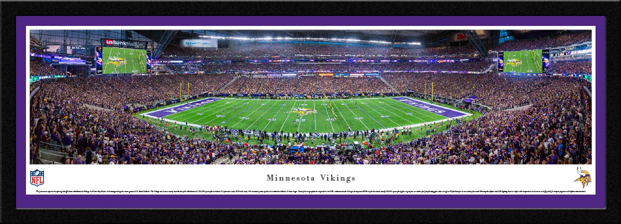 MN Vikings - 1st Game at US Bank Stadium - Blakeway Panoramas NFL Posters