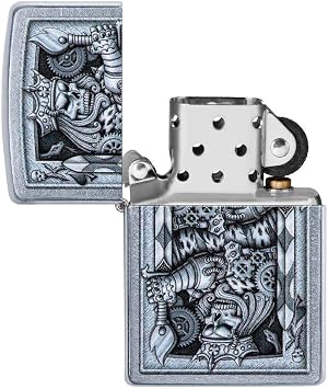 Zippo Steampunk King Spade Street Chrome Pocket Lighter, One Size (29877)
