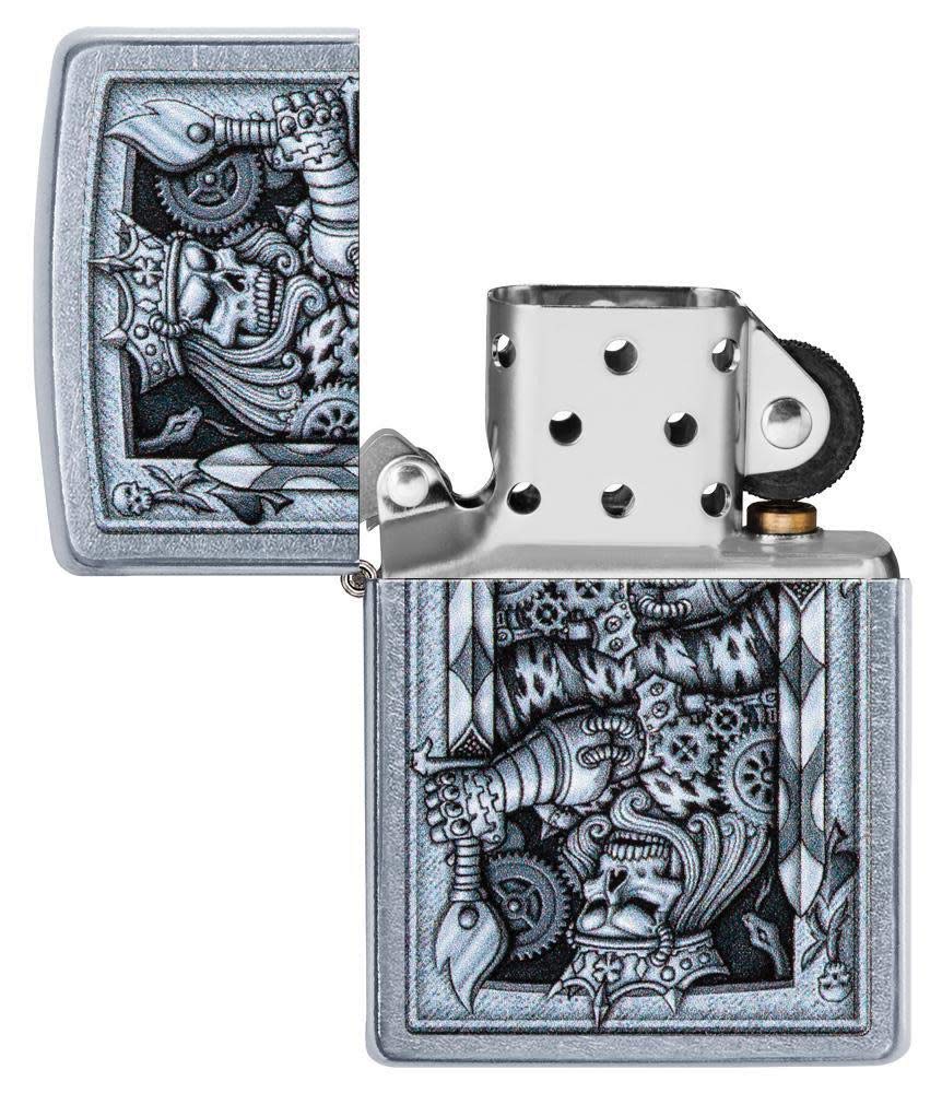 Amazon.com: Zippo Steampunk King Spade Street Chrome Pocket
