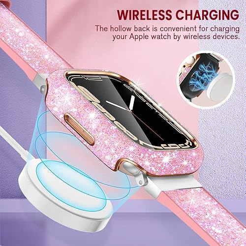 Miniatura 4 de Funda protectora brillante compatible con Apple Watch de 4044411.772 in, con diamantes de imitación para iWatch SESeries 987654 para mujer (paquete