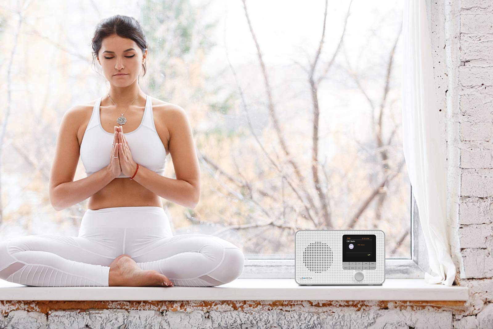 LEMEGA IR1 Tragbares WiFi Internetradio,Dab/Dab+/FM Digitalradio,Bluetooth,Doppelwecker,Schlaf-Snooze-Timer,60 Voreinstellungen,Kopfhörerausgang,Farbdisplay,Batterie- Oder Netzbetrieb, Gris