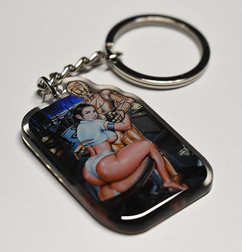 Miniatura 3 de "Acrylic Keychain" Sexy Cosplay Pinup Girl Fan Art Accessories Merch Comics (Padme)