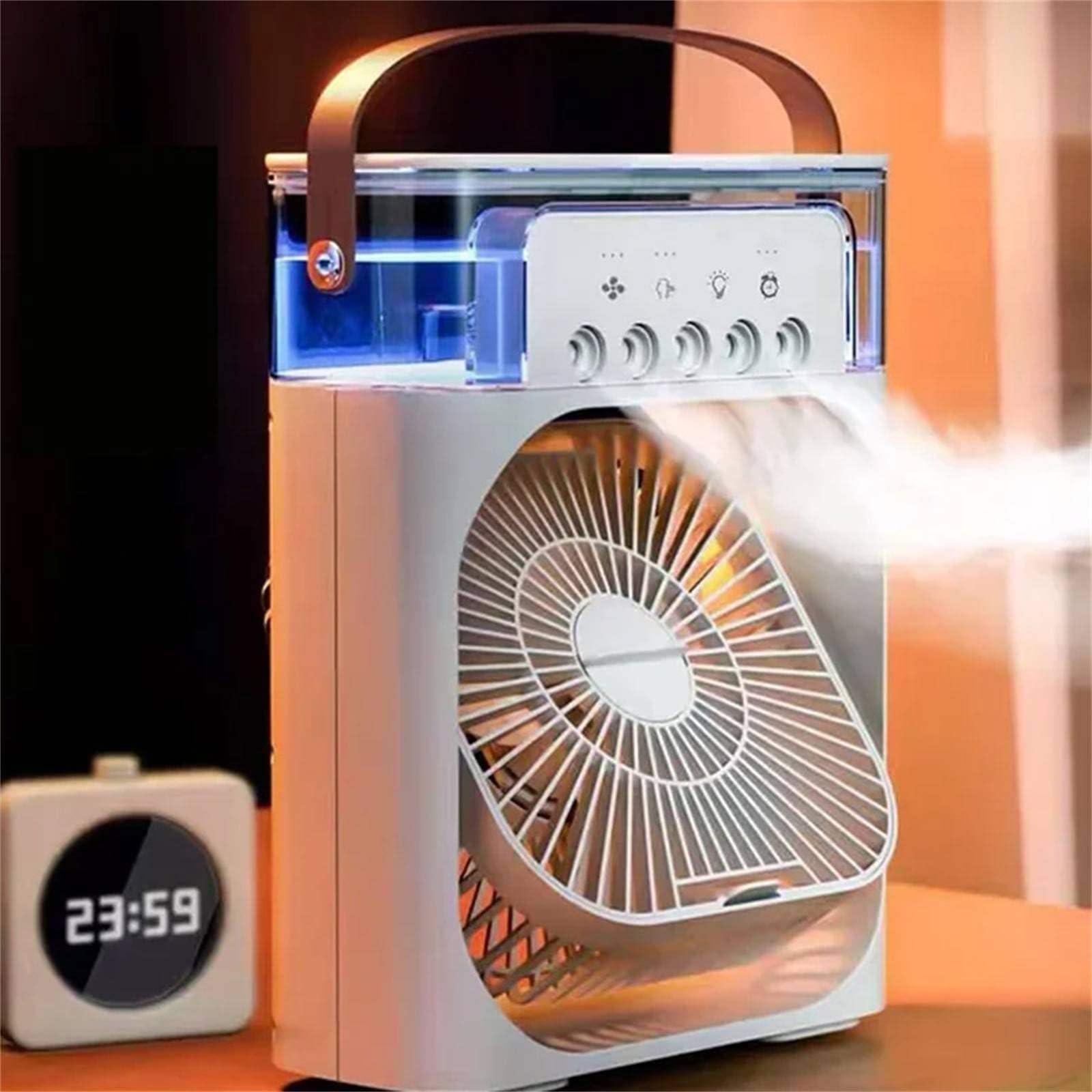 VIVITO Mini USB Desk Fan | Personal Portable Cooling Table Fan | 360° Rotation, Ultra-Quiet Operation & High-Velocity Wind | (AnyColor, Pack of 1, Mini Air Cooler Fan with Spray and LED Light)-image-46
