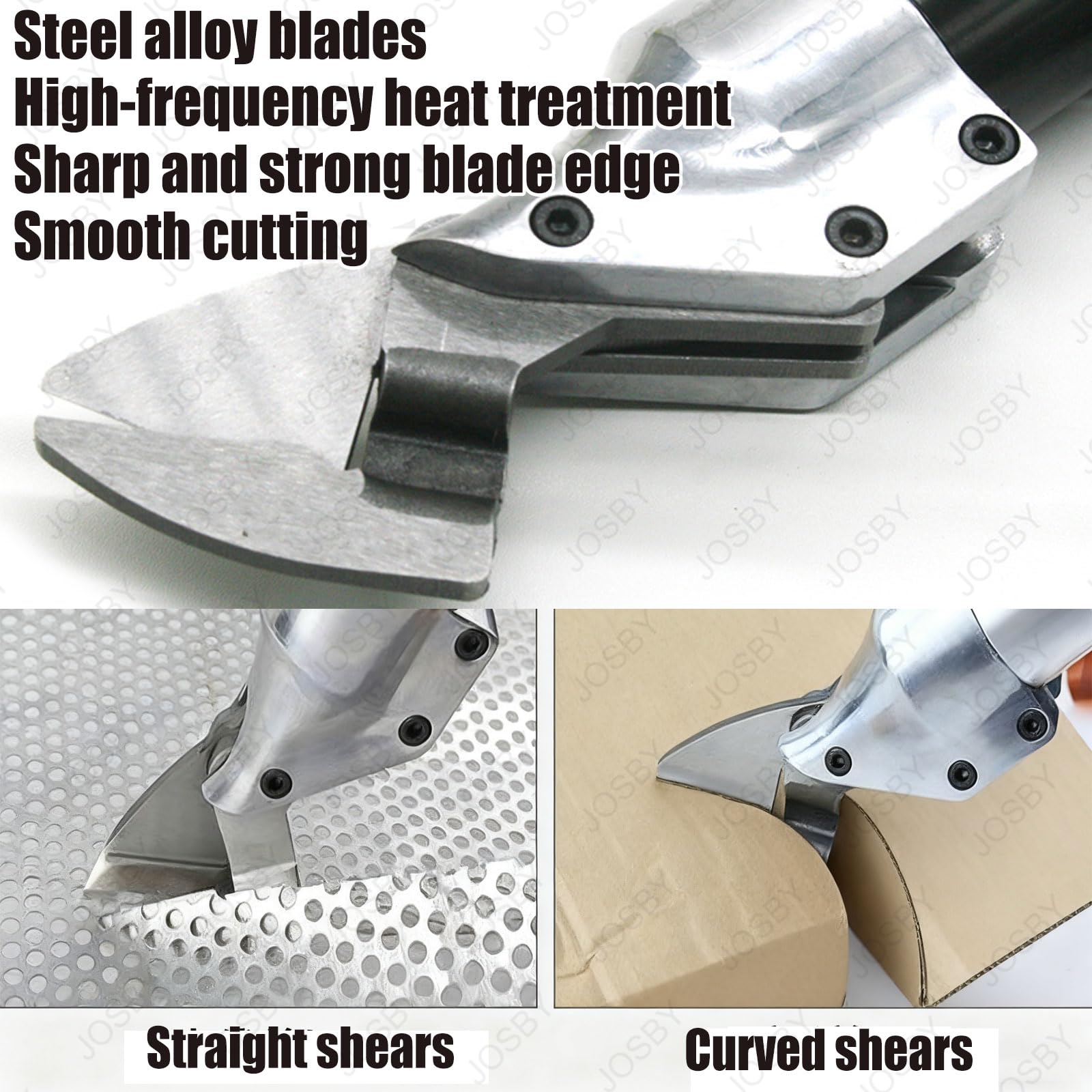 JOSBY Tijeras neumáticas industriales, cizallas Profesionales para Chapa metálica, 1800 RPM sin Carga, Entrada de Aire de 1/4", presión de Aire de Funcionamiento de 6-8 kg, Equipo para Corte de Metal