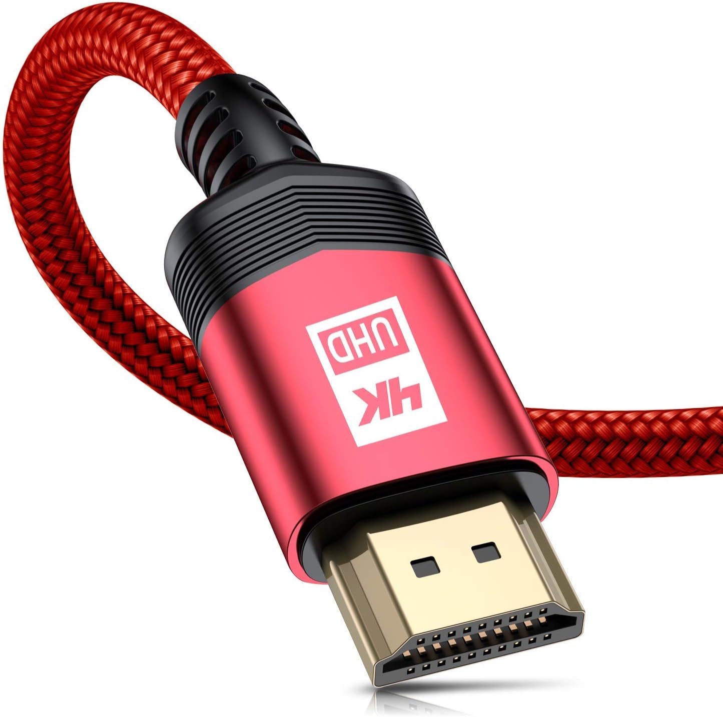4K HDMI Cable 3M HDMI 2.0 High Speed HDMI Cable 4K 60Hz/2K 144Hz/3840p/2160p UHD 3D HDR /18gbps High Speed Ethernet ARC hdmi Cable - Support PC Screen to TV Apple TV, PS5/PS4/PS3, PC (Red)