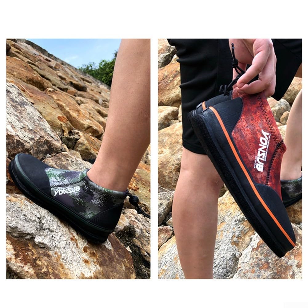 Botas de pesca unisex con suela de fieltro con clavos de acero, neopreno de 3 mm para mayor comodidad y estabilidad en rocas y terrenos fangosos