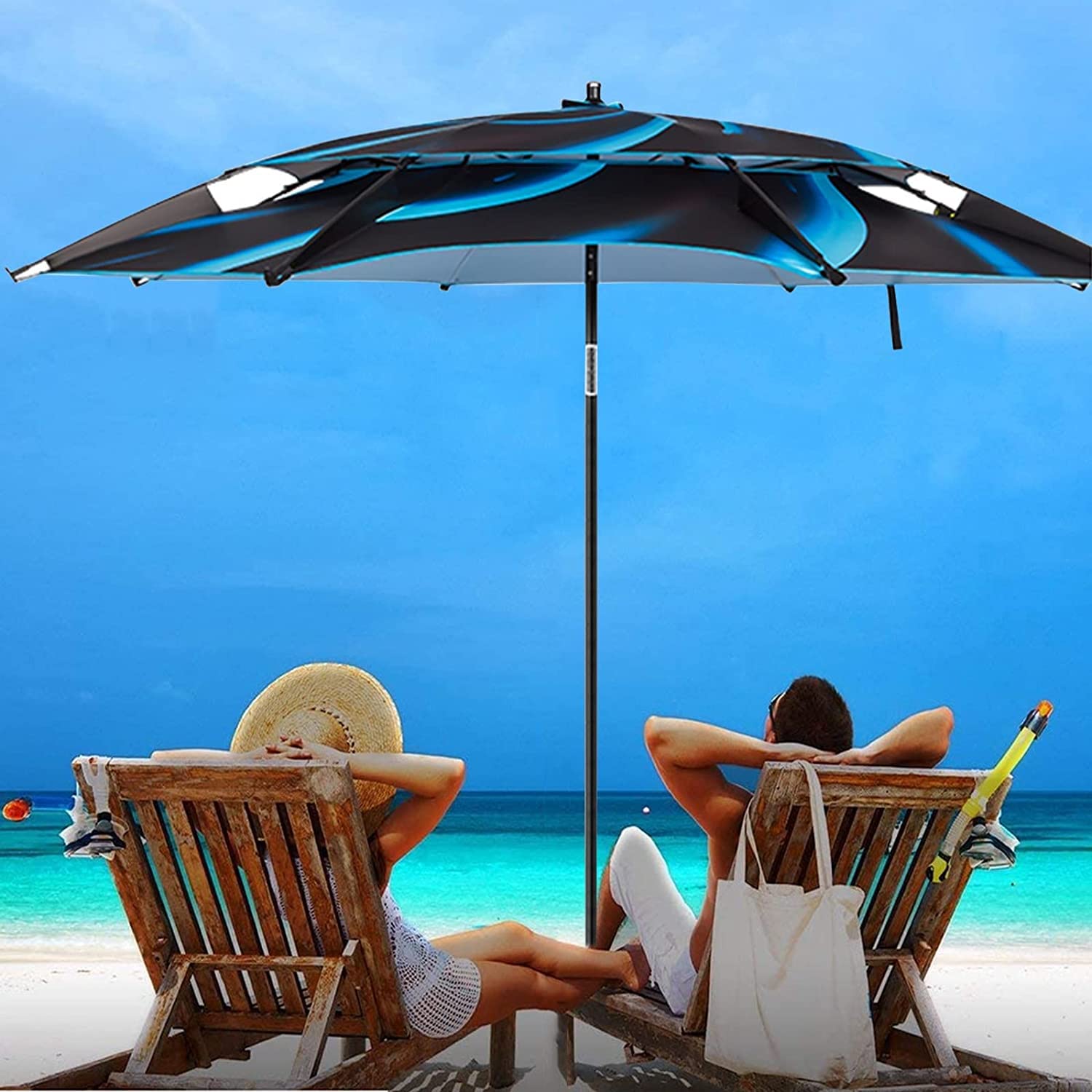 HXR parasol wędkarski Parasol parasolowy dla rybołówstwa na świeżym powietrzu parasole golfowe kempingowe kemping parasol wędkarski (Color : Blue, Size : 200cm/6.6ft)