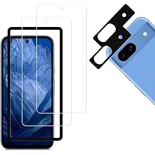 Screen Protector For Google Pixel 8a 5G Tempered Glass Film 2-Pack with Camera Lens Protector 2-Pack Easy Alignment Tool
