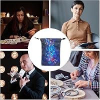 Bolsa Para Cartas De Tarot Con Cordón – Estuche De Poliéster Con Estampado De Mariposa – 13x18 Cm – Protege Tus Cartas, Runas O Joyas