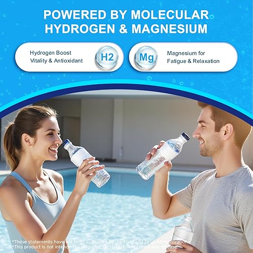 Miniatura 3 de Tabletas de Agua de Hidrógeno - Tabletas de Hidrógeno de 12 PPM con Magnesio, Suplemento de Hidrógeno Molecular para Agua Potable, Claridad Mental,