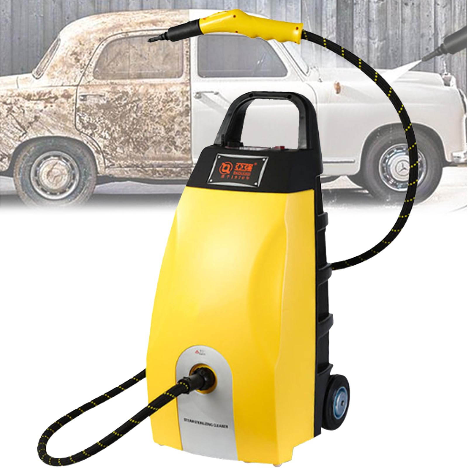 Vaporeta, Limpiador Vapor 3000W con Depósito de Agua 3.5L y 9 Accesorios, Suelos y Ventanas, Limpiador a Vapor Eficaz